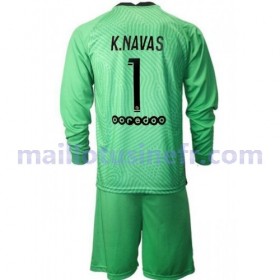 Maillot de Foot Paris Saint-Germain Keylor Navas 1 Gardien Troisième 2020-21 Manches Longues - Enfant